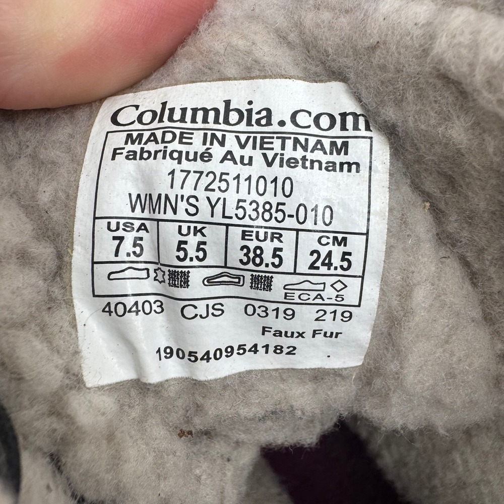 Columbia Womens Waterproof Suede Winter Boots Faux Fur Lined Lace Up‎ Size 7.5 - Picture 7 of 8